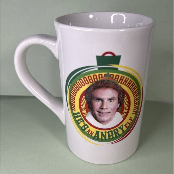 Will Ferrell Buddy Elf Movie He's An Angry Elf Funny Tall Coffee Mug Cup LH orRH - Picture 1 of 4